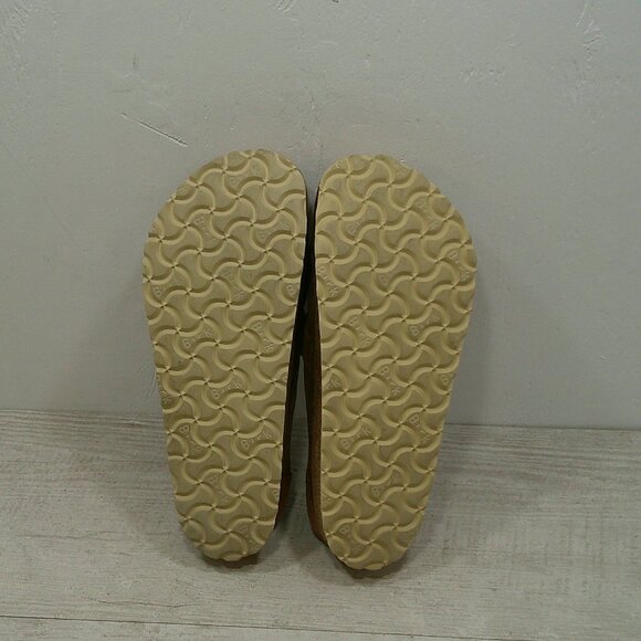 Birkenstock Comfort Suede Cognac Buckley Clog Gold buckle Size 38 - Picture 11 of 11